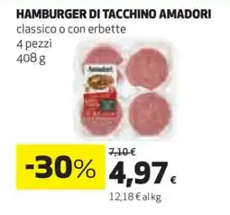 Coop Hamburger di Tacchino Amadori offerta