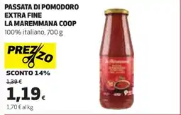 Coop PASSATA DI POMODORO EXTRA FINE LA MAREMMANA COOP offerta