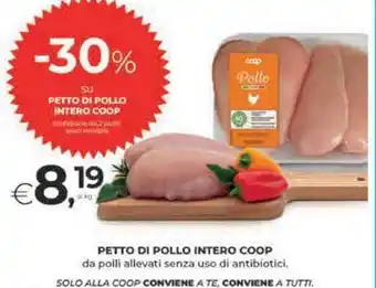 Coop PETTO DI POLLO INTERO COOP offerta