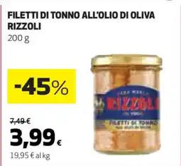Coop FILETTI DI TONNO ALL’OLIO DI OLIVA RIZZOLI offerta