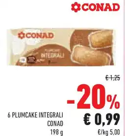 Conad Superstore 6 plumcake integrali conad offerta