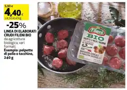 Coop LINEA DI ELABORATI CRUDI FILENI BIO offerta