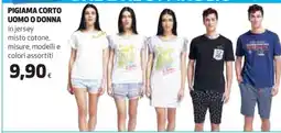 Coop PIGIAMA CORTO UOMO O DONNA offerta