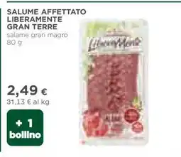 Coop SALUME AFFETTATO LIBERAMENTE GRAN TERRE offerta