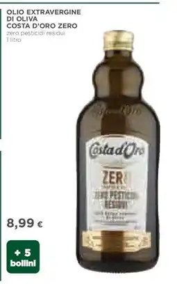Coop OLIO EXTRAVERGINE DI OLIVA COSTA D’ORO ZERO offerta