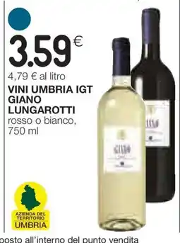 Coop VINI UMBRIA IGT GIANO LUNGAROTTI offerta