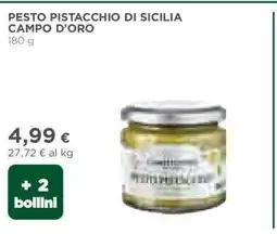 Coop PESTO PISTACCHIO DI SICILIA CAMPO D'ORO offerta