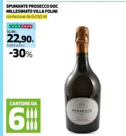 Coop SPUMANTE PROSECCO DOC MILLESIMATO VILLA FOLINI offerta