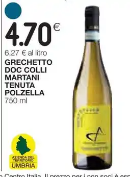 Coop GRECHETTO DOC COLLI MARTANI TENUTA POLZELLA offerta