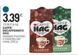 Coop CAFFÈ DECAFFEINATO HAG offerta