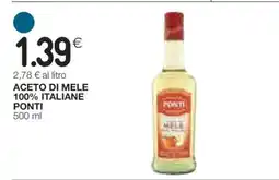 Coop Aceto di mele 100% Italiane Ponti offerta