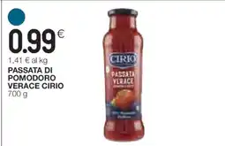 Coop Passata di Pomodoro Verace Cirio offerta