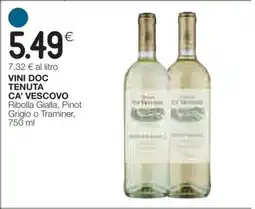 Coop VINI DOC TENUTA CA’ VESCOVO offerta