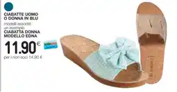 Coop CIABATTE UOMO O DONNA IN BLU offerta