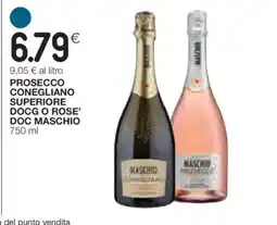 Coop PROSECCO CONEGLIANO SUPERIORE DOCG O ROSE’ DOC MASCHIO offerta