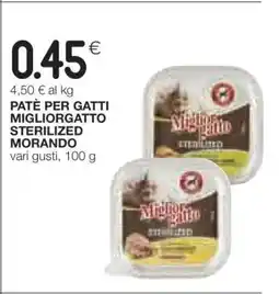 Coop PATÈ PER GATTI MIGLIORGATTO STERILIZED MORANDO offerta