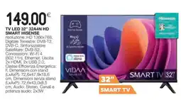 Coop TV LED 32 32A4AN HD SMART HISENSE offerta