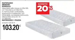 Coop MATERASSO MEMORY BORDATO offerta