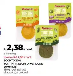 Coop TORTINI FRESCHI DI VERDURE DIMMIDISI offerta