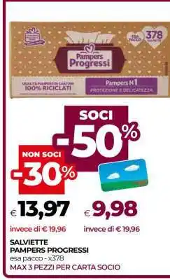 Coop Salviette Pampers Progressi offerta