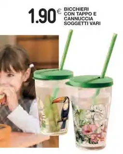 Coop Bicchieri con tappo e cannuccia offerta