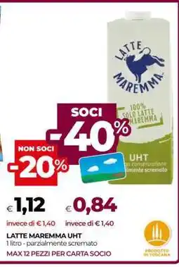 Coop LATTE MAREMMA UHT offerta
