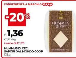 Coop HUMMUS DI CECI SAPORI DAL MONDO COOP offerta