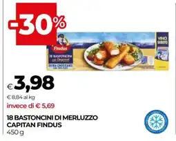 Coop 18 Bastoncini di Merluzzo Capitan Findus offerta