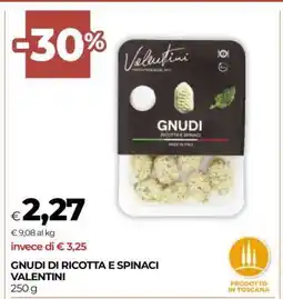 Coop GNUDI DI RICOTTA E SPINACI VALENTINI offerta