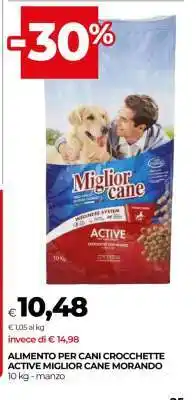 Coop ALIMENTO PER CANI CROCHETTE ACTIVE MIGLIOR CANE MORANDO offerta