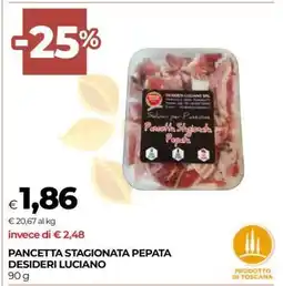 Coop PANCETTA STAGIONATA PEPATA DESIDERI LUCIANO offerta
