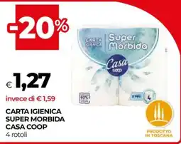 Coop CARTA IGIENICA SUPER MORBIDA CASA COOP offerta