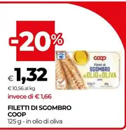 Coop FILETTI DI SGOMBRO COOP offerta