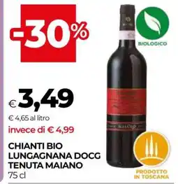 Coop CHIANTI BIO LUNGAGNANA DOCG TENUTA MAIANO offerta