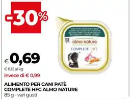 Coop ALIMENTO PER CANI PATÈ COMPLETE HFC ALMO NATURE offerta
