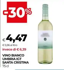 Coop VINO BIANCO UMBRIA IGT SANTA CRISTINA offerta
