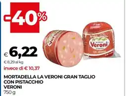 Coop MORTADELLA LA VERONI GRAN TAGLIO CON PISTACCHIO VERONI offerta