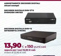 Coop DECODER DIGITALE DVB-T/T2 DVBH2100 UNITED offerta