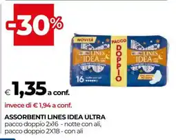 Coop Assorbenti LINES Idea ultra offerta