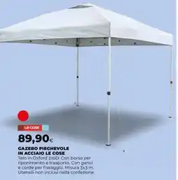 Coop GAZEBO PIEGHEVOLE IN ACCIAIO LE COSE offerta