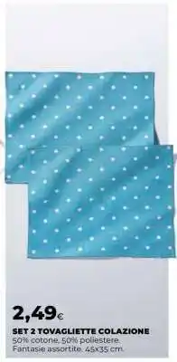 Coop Set 2 Tovagliette Colazione offerta