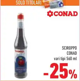Conad Superstore Sciroppo conad vari tipi offerta