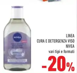 Conad Superstore Linea cura e detergenza viso nivea vari tipi e formati offerta