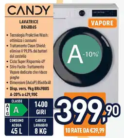 Unieuro CANDY LAVATRICE BR48B6S offerta