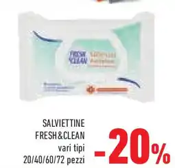 Conad Superstore Salviettine fresh & clean vari tipi 20/40/60/72 pezzi offerta