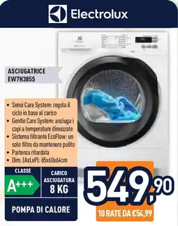 Unieuro Electrolux ASCIUGATRICE EW7H385S offerta