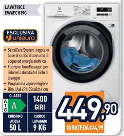 Unieuro Electrolux LAVATRICE EW6FCH19G offerta