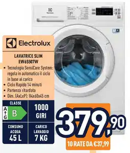 Unieuro Electrolux LAVATRICE SLIM EW6S507W offerta