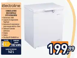 Unieuro Electroline CONGELATORE ORIZZONTALE CFE145SH4WE0 offerta