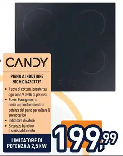 Unieuro CANDY PIANO A INDUZIONE 60CM CI642CTTE1 offerta